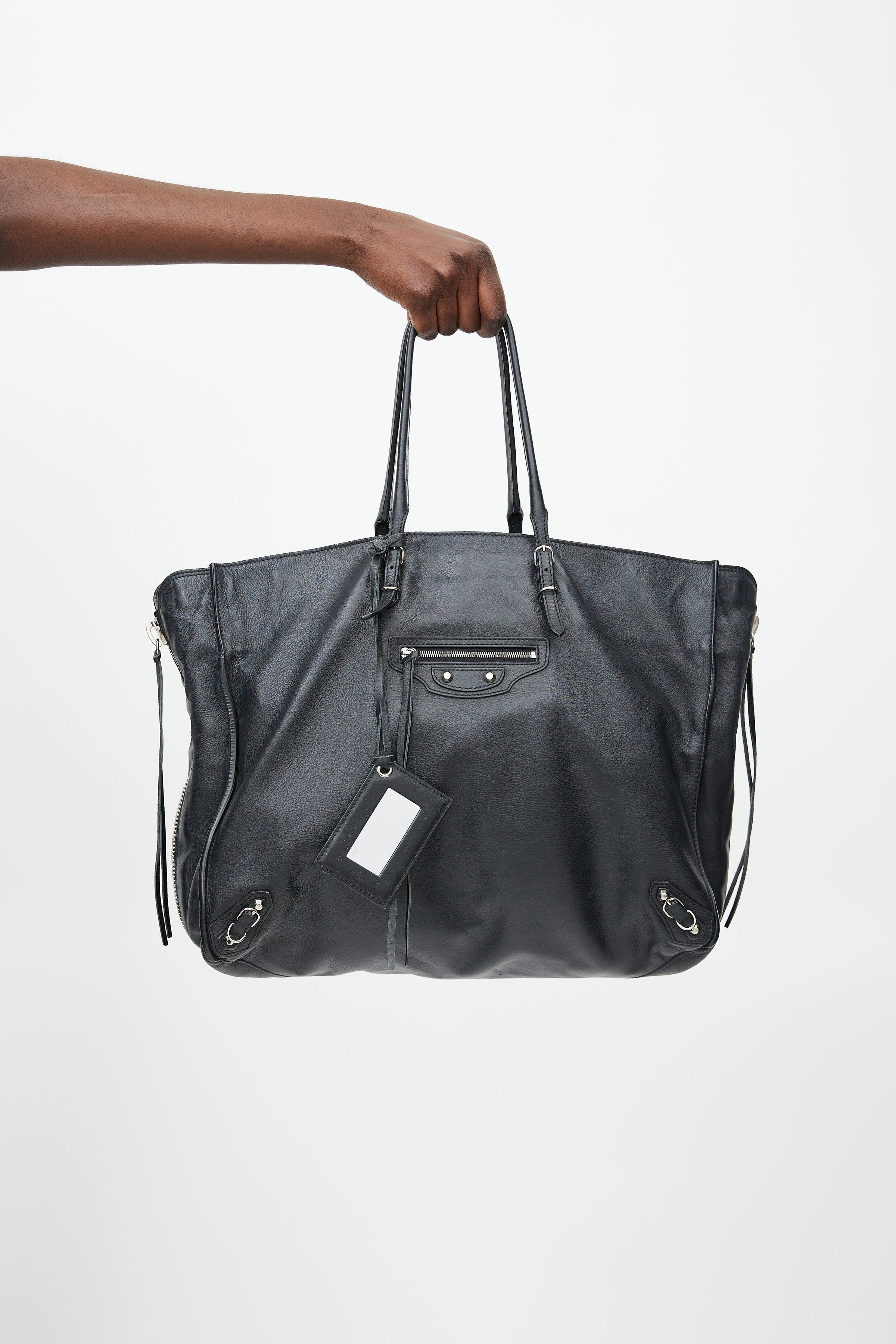 Balenciaga Leather Papier Tote Bag